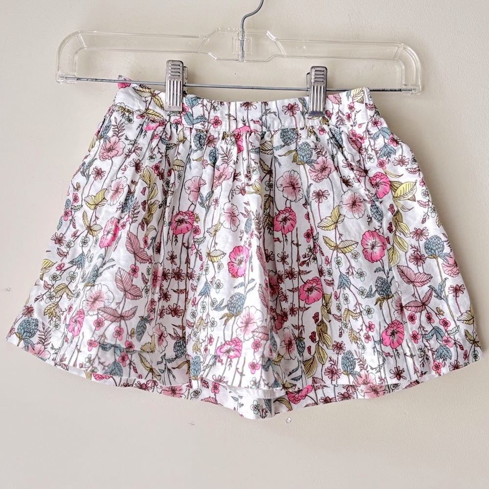 GAP Kids Linen Floral Print Skirt Small